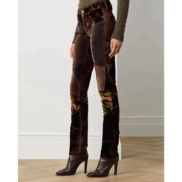 Ralph Lauren Collection Purple Label Patchwork 160 Slim Denim Jean 26 Velvet $3k - Picture 7 of 15